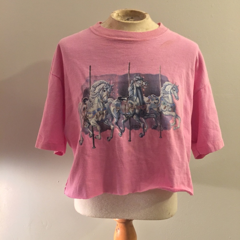 🎀 VINTAGE 🎀 cropped carisol tee